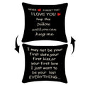 Never Forget That I Love You Hug This Pillow Until You Can Hug Reversible Decor Throw Pillow Case Decor For Home Bedroom, 18' X