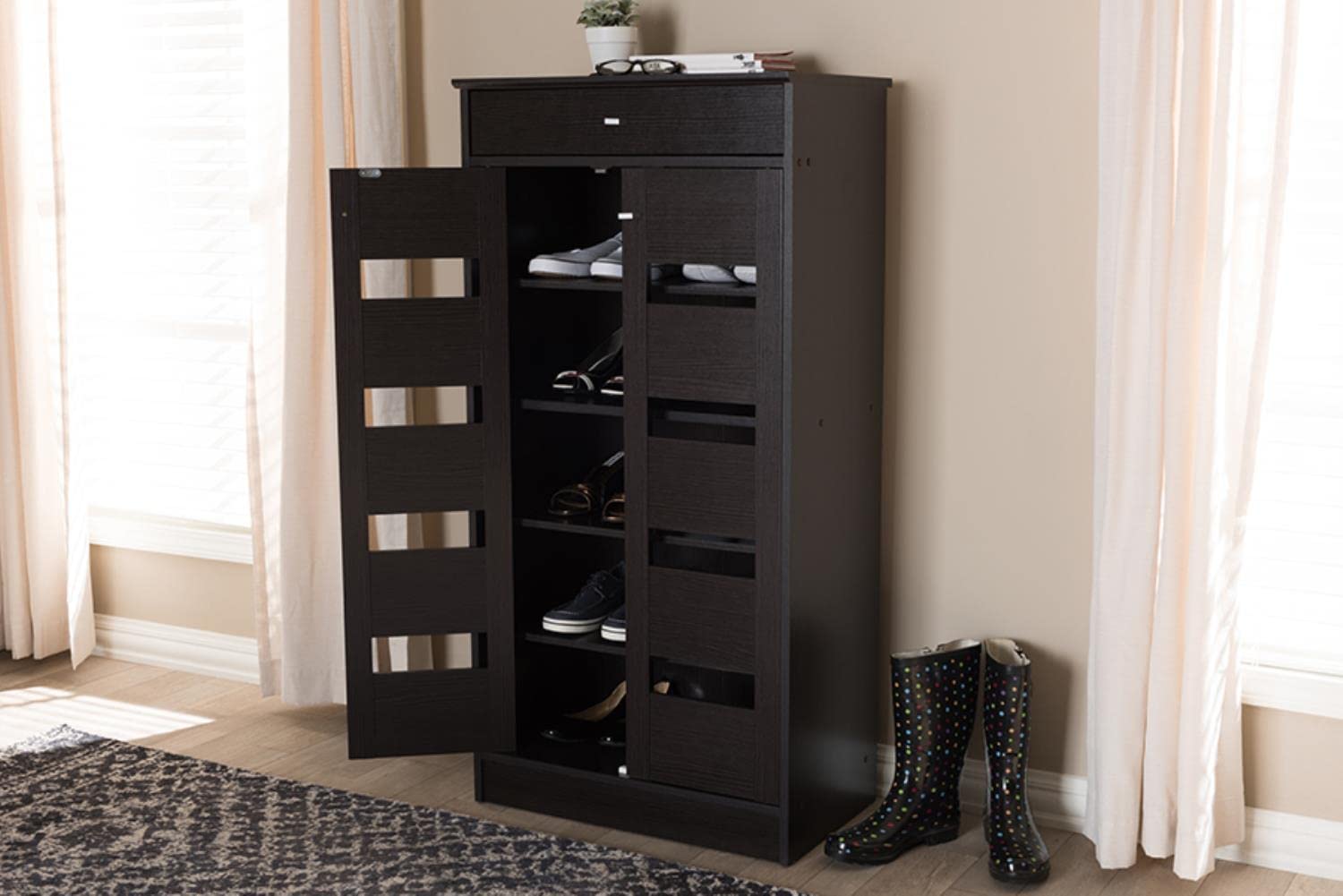 Baxton Studio Acadia Shoe Cabinet - Thumbnail 5