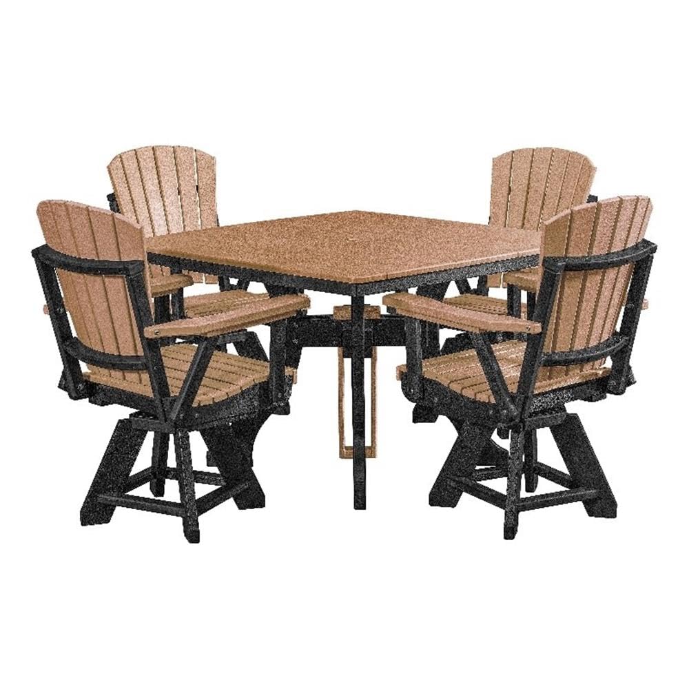 American Furniture Classics Square Set, Dining Height, Cedar And Black
