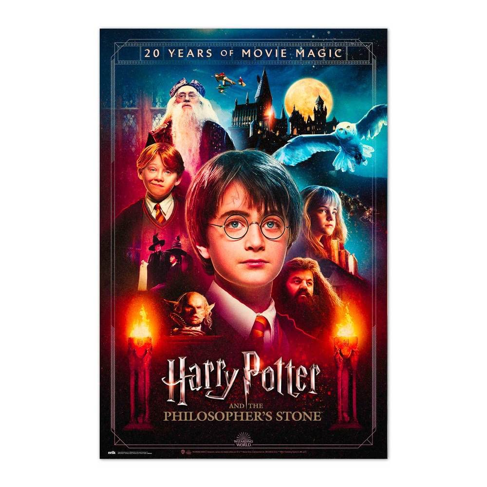 Grupo Erik Official Harry Potter & The Philosopher Stone Poster - 35.8 X 24.2 Inches / 91 X 61.5 Cm - Harry Potter Poster - Ship