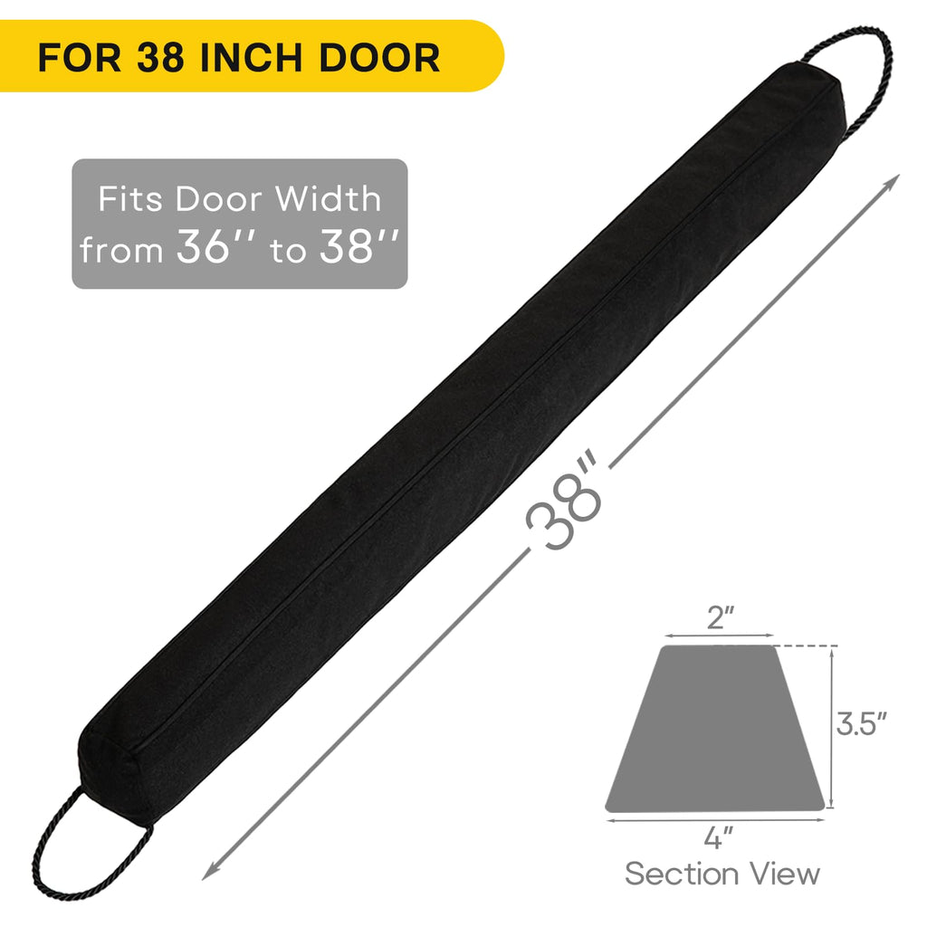 Comfyanno Under Door Draft Stopper For Bottom Of Door, Weighted Door Gap Draft Blocker, 38 Inch Door Noise Soundproof Guard, Col