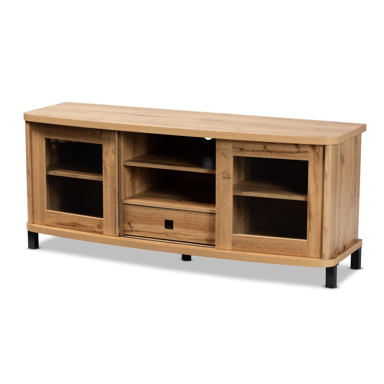 Wholesale Interiors Baxton Studio Walda Oak Brown Finished Wood 1-Drawer TV Stand