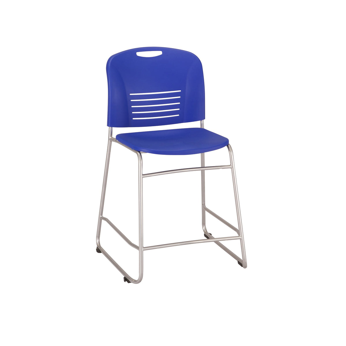 Safco Products 4296BU Vy Counter-Height Sled Base Chair, Blue