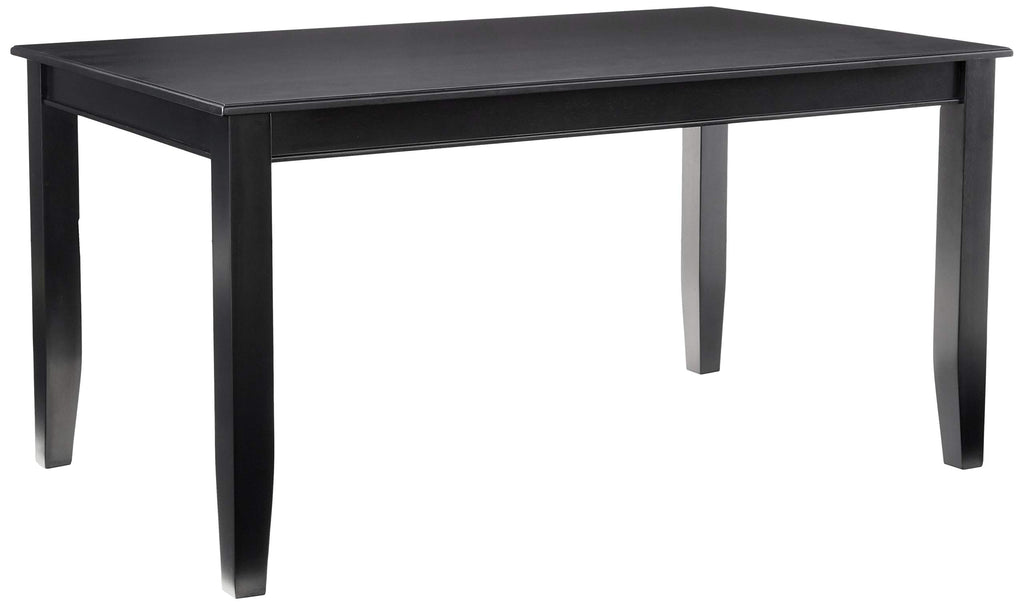 East West Furniture DUT-BLK-T Dudley Kitchen Table - a Rectangle Dining Table Top with Sturdy Legs, 36x60 Inch, Black