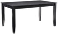 East West Furniture DUT-BLK-T Dudley Kitchen Table - a Rectangle Dining Table Top with Sturdy Legs, 36x60 Inch, Black