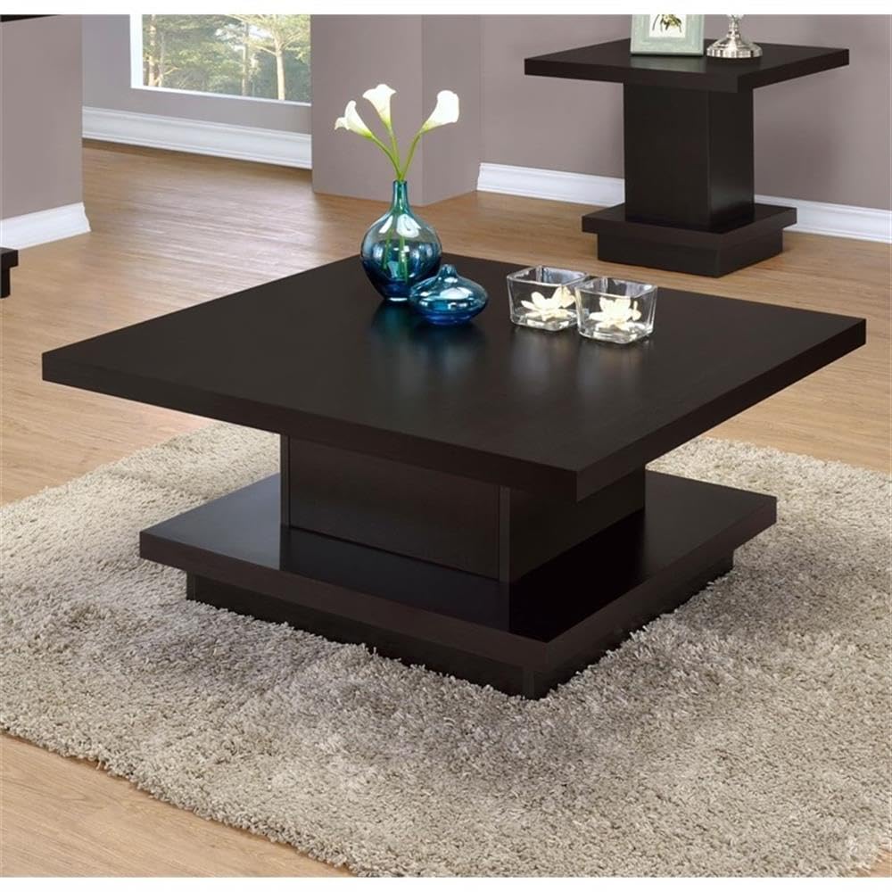 Coaster Furniture Square Coffee Table Composite Wood Cappuccino Brown 705168