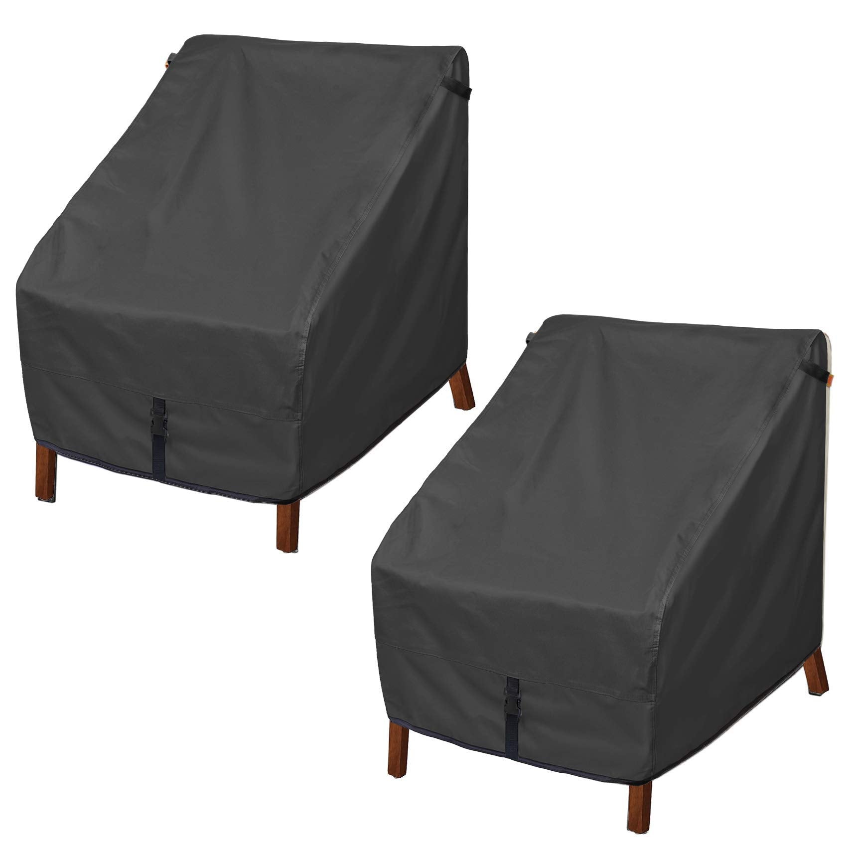 Porch Shield Patio Chair Covers -Waterproof Outdoor Lounge Deep Seat Single Lawn Chair Cover 2 Pack - 30W X 33D X 34H Inch, Blac