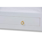Baxton Studio Alya Classic Traditional Farmhouse White Finished Wood Twin Size Trundle