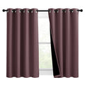 Nicetown Warm Curtains For Winter, Bedroom Full Blackout Curtain Panels, Great Job For Blocking Light, Complete Blackout Draperies With Black Liner For Night Shift (Dry Rose, Set Of 2, 46 By 54-Inch)