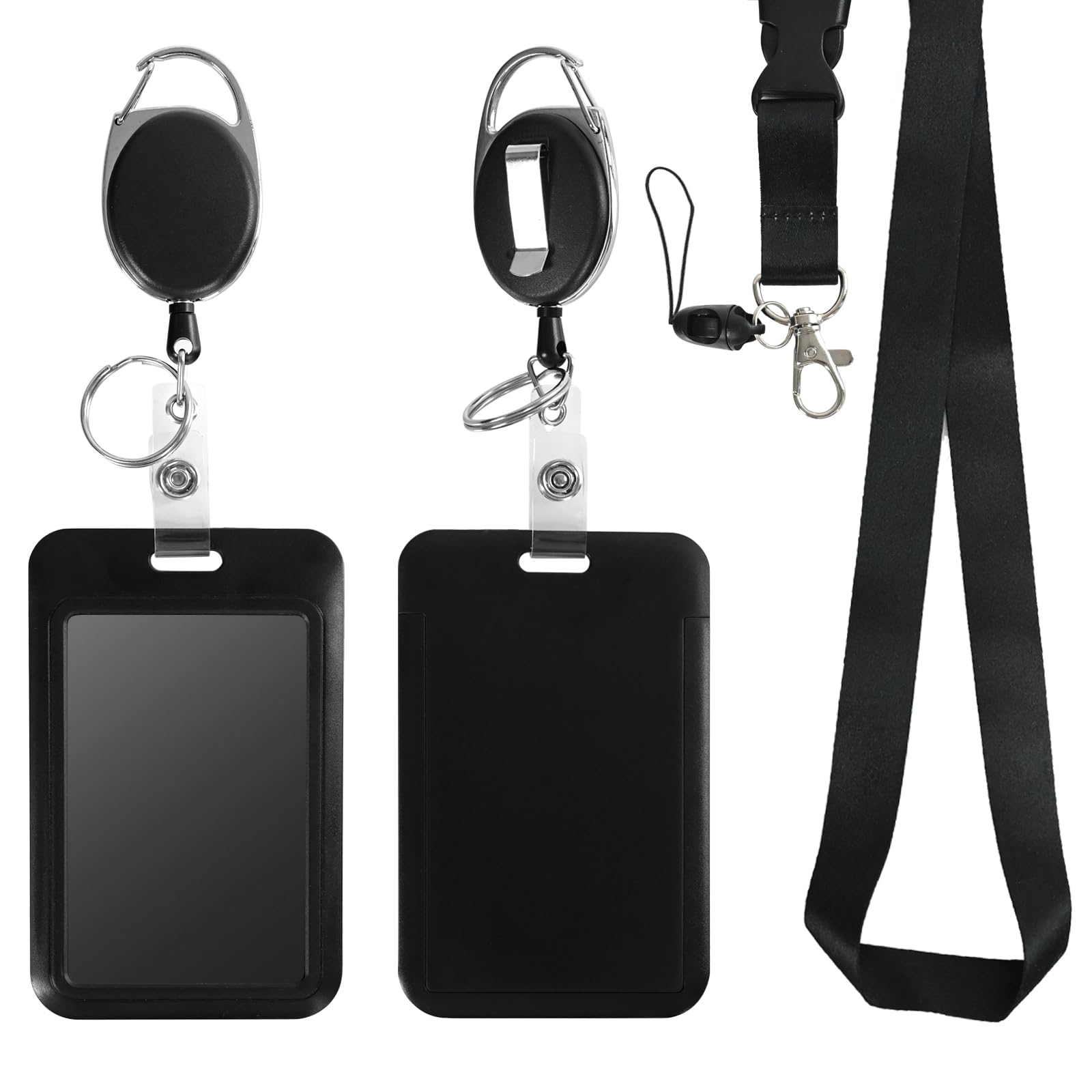 Retractable Id Badge Holder With Breakaway Lanyard,Heavy Duty Badge Reel,Detachable Keychain, Cruise Ship Cards Holder,For Nurse