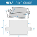 H.Versailtex 100% Waterproof Sofa Covers For 3 Cushion Couch Modern Sofa Cover For Dogs Xl Couch Covers For Oversized Sofa With Elastic Straps (Oversized Sofa, Smoke Blue/Beige)