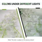 Fake White Wisteria, 5 Pack White Flower Vines, White Wisteria Hanging Flowers, 3.77 Feet White Artificial Wisteria Flowers, Whi