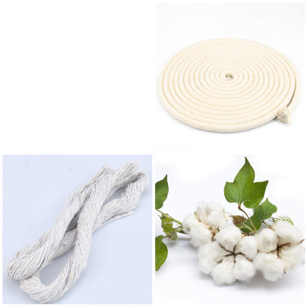 Enenes 65 Feet Craft Rope, 1/4 Inch Braided Rope, Cotton Rope, Clothesline For Diy Rope Basket/Mat As Candle Replacement Wick Se