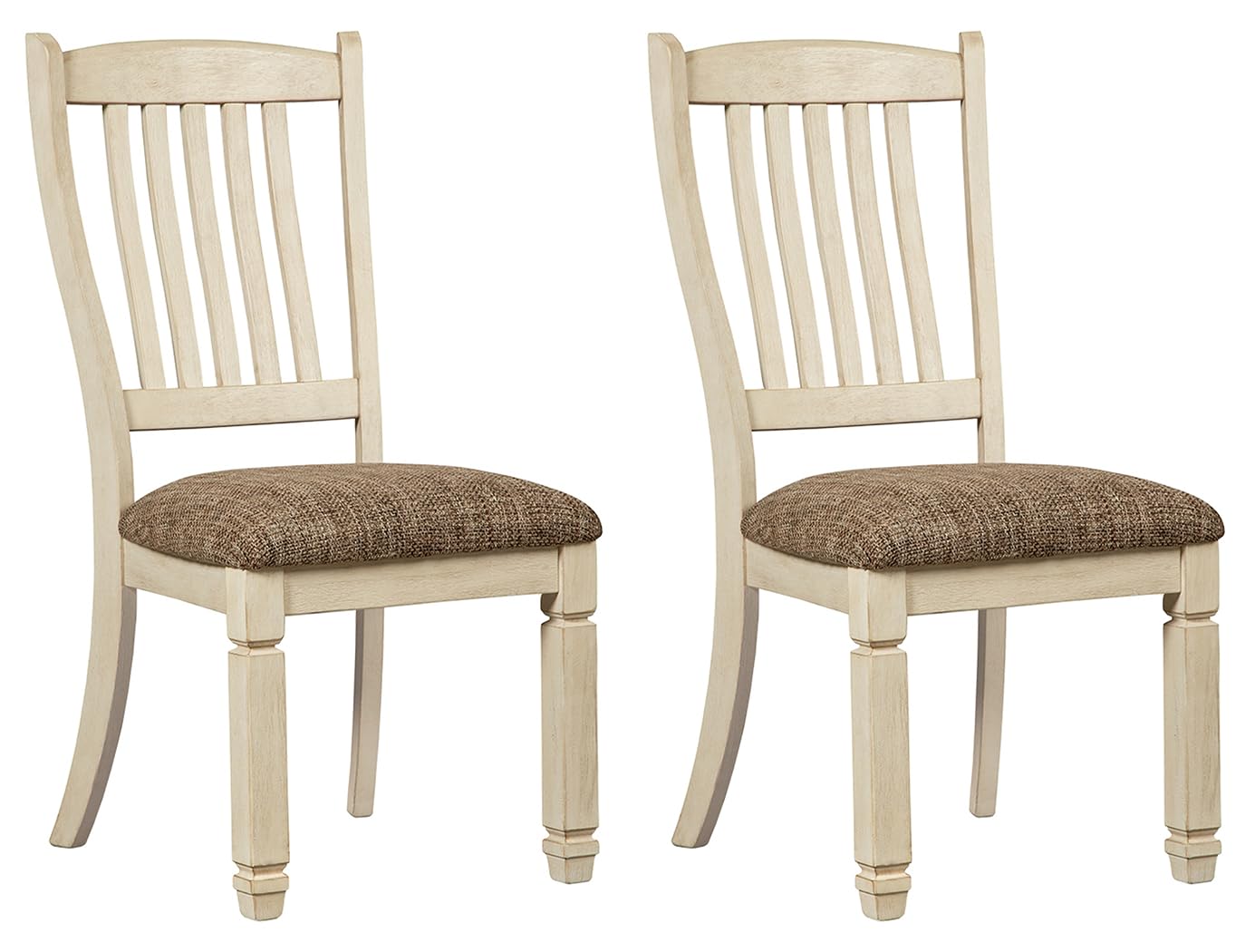 Signature Design by Ashley Bolanburg 20 Upholstered Dining Room Chair, Set of 2, Antique White