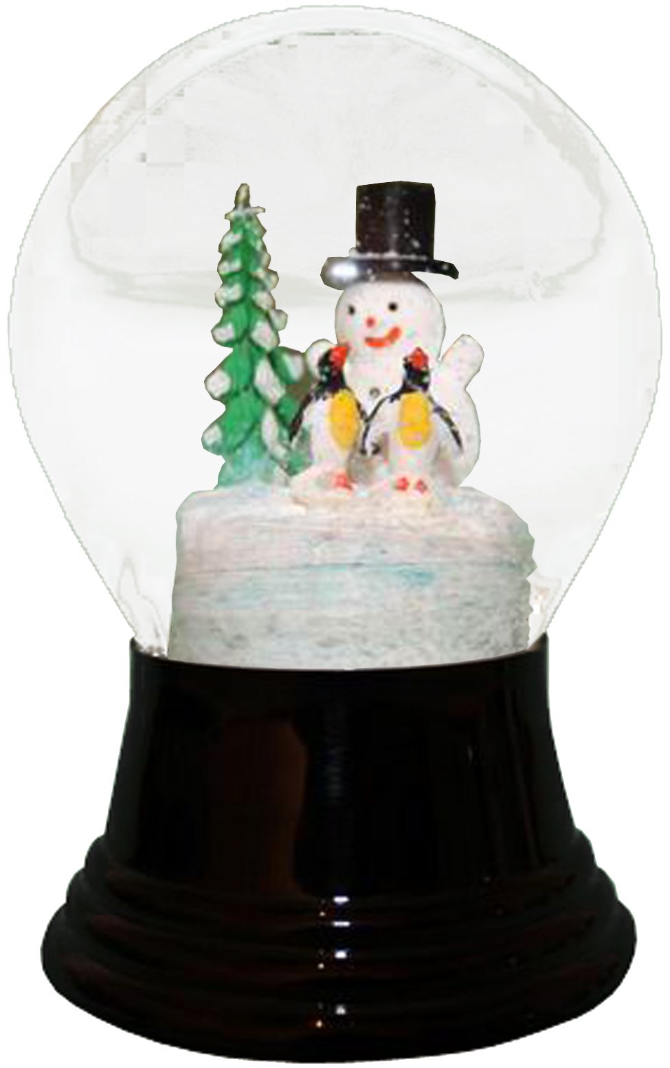 Alexander Taron Importer Pr1423 Perzy Snowglobe, Medium Snowman With Penguins-5&quot; H W X 3&quot; D, White