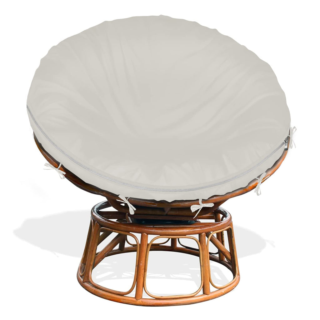 Iceberg Elf Papasan Cushion Cover Only,(For 40In-50In Outdoor Papasan Chair Cushion Covers) Beige Zipper Design For Easy Closure