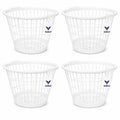 Eagle Laundry Baskets 4 Pack  Large Plastic Hamper Bins, Ventilated Storage Baskets for Laundry Room, Bathroom, Closet, Toys, W