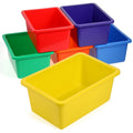 Caeuiciw 6 Pack Small Cubby Bin Storage Bins, MultiPurpose Plastic Storage Bins, Stackable Organizer Storages Cubbies for Home,