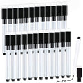 Reton 25 Pcs Magnetic Dry Wipe White Board Markers Pens, Dry Erase Marker With Eraser Cap, 4.5 In Mini Markers With Fine Tip For