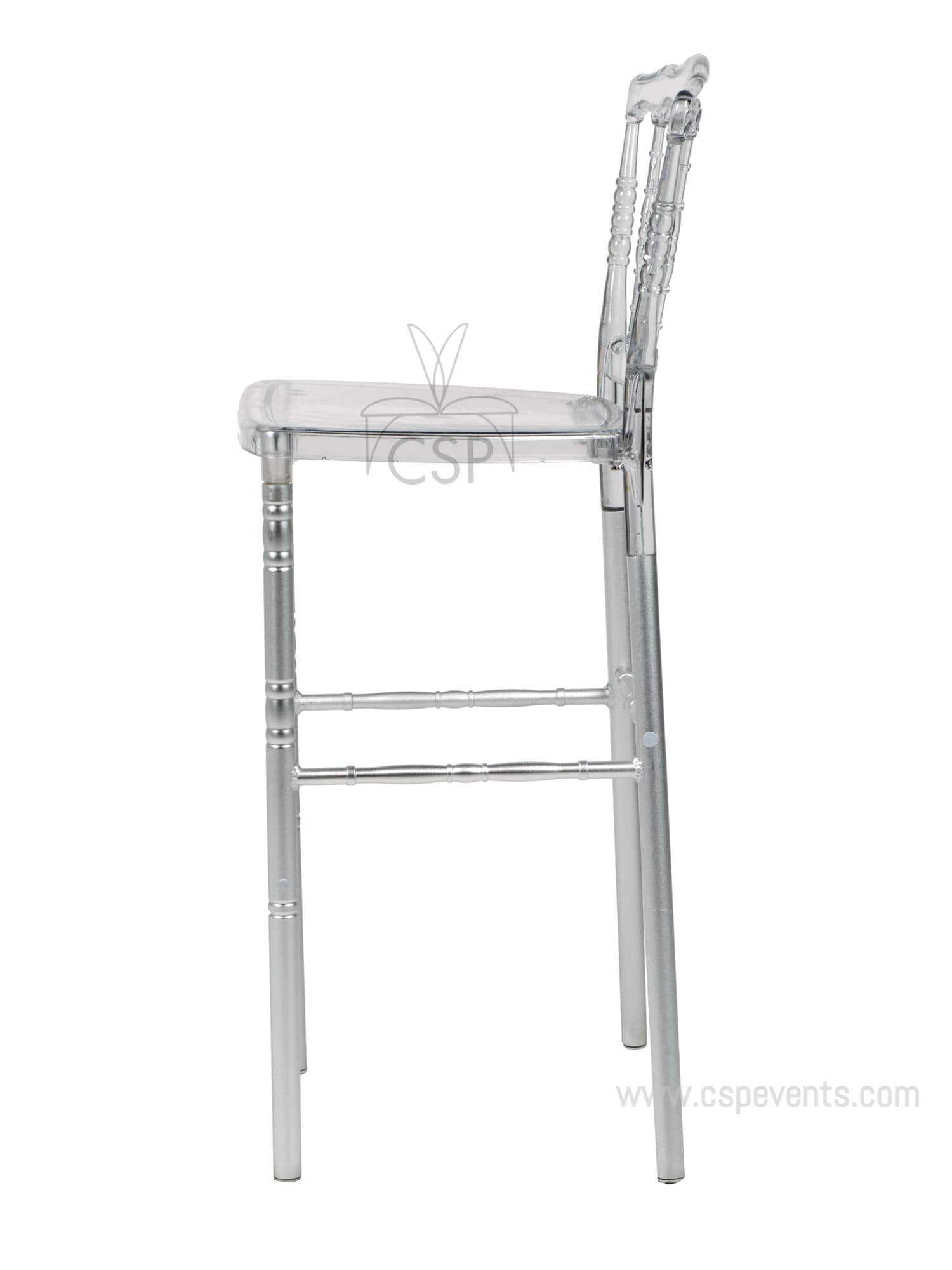 Commercial Seating Products Napleon Clear Barstool Chairs
