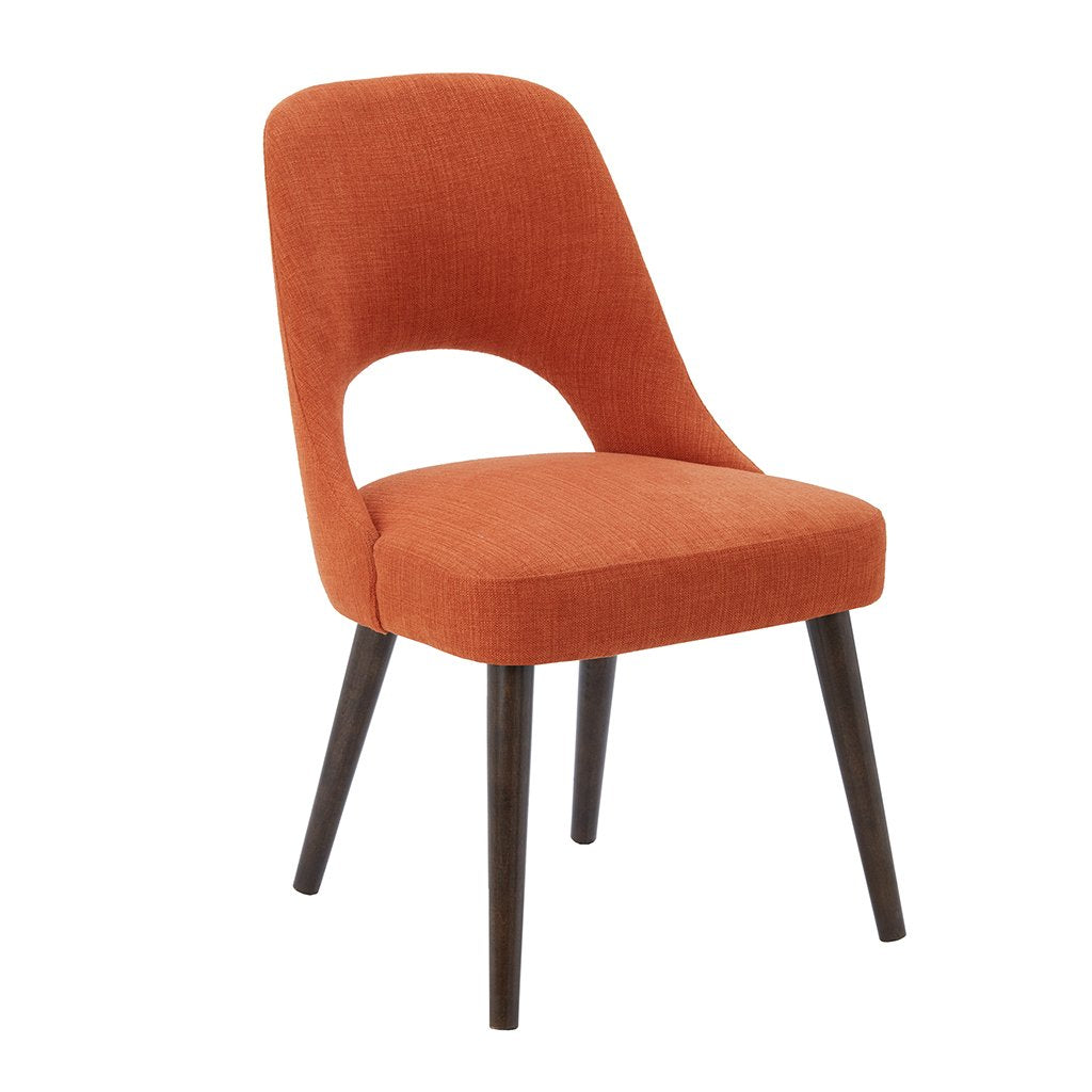 INK+IVY Dining Chair, Set of 2, Orange/Dark Brown