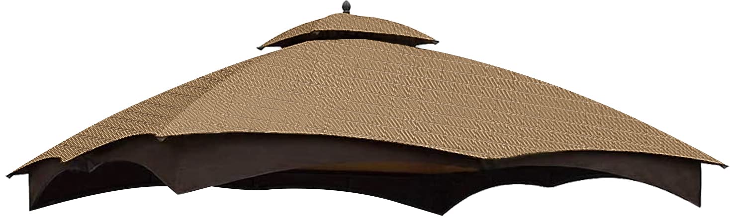 Mastercanopy Replacement Canopy Top For Lowe'S Allen Roth 10X12 Gazebo #Gf-12S004B-1 (Beige Plaid)