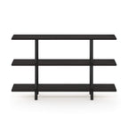 Furinno Turn-N-Tube 3-Tier Wide Display Shelf, Espresso/Black