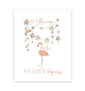 Be A Flamingo in A Flock of Pigeons 05x07 Inch Print, Graphic Design Print, Be A Flamingo Wall Quote Inspirational Wall Home Dec