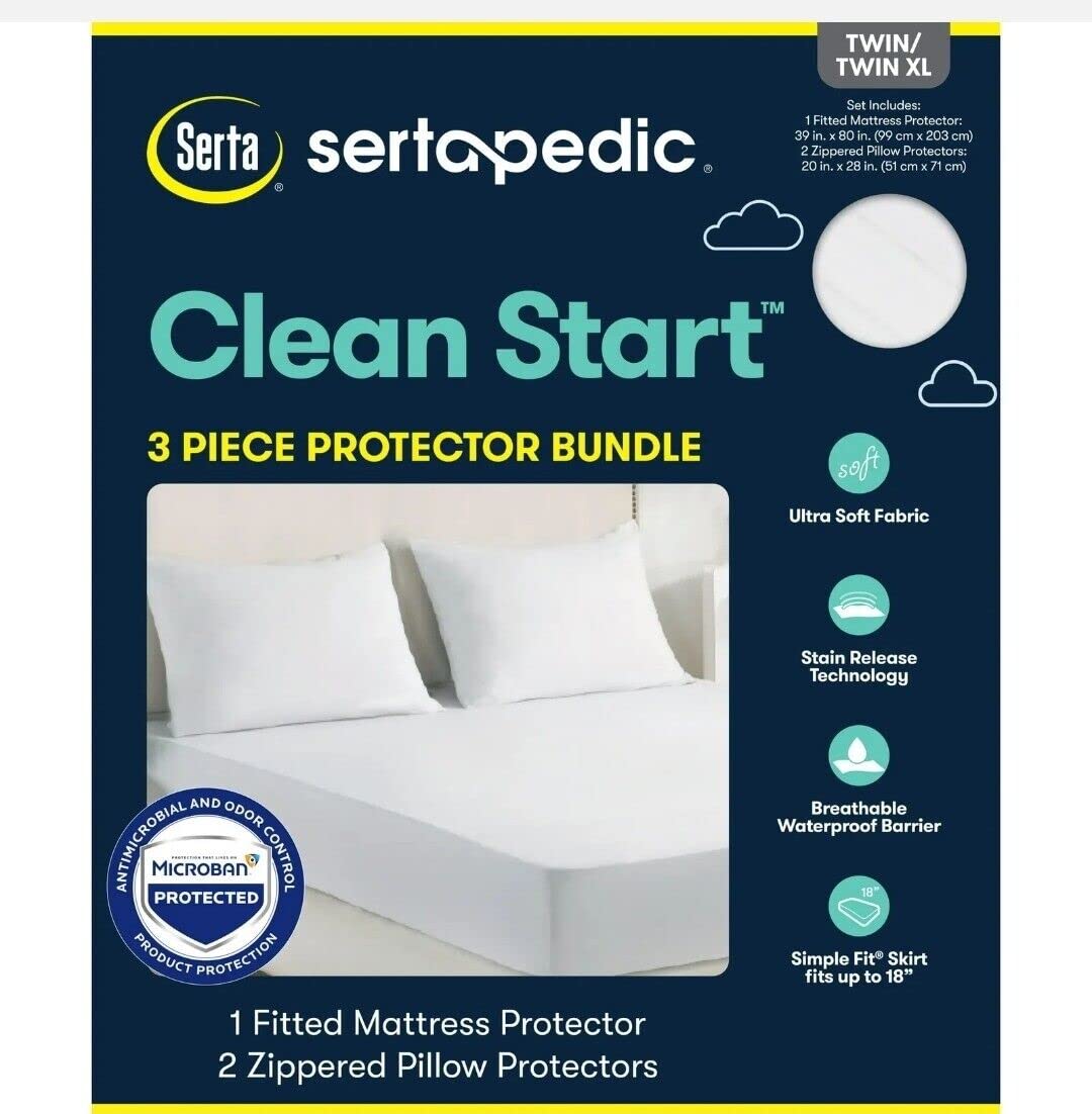 Sertapedic Clean Start 3 Piece Protector Bundle