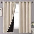 Youngstex 100% Blackout Curtains For Bedroom, Thick Full Room Darkening Thermal Insulated Window Drapes With Liner For Living Ro