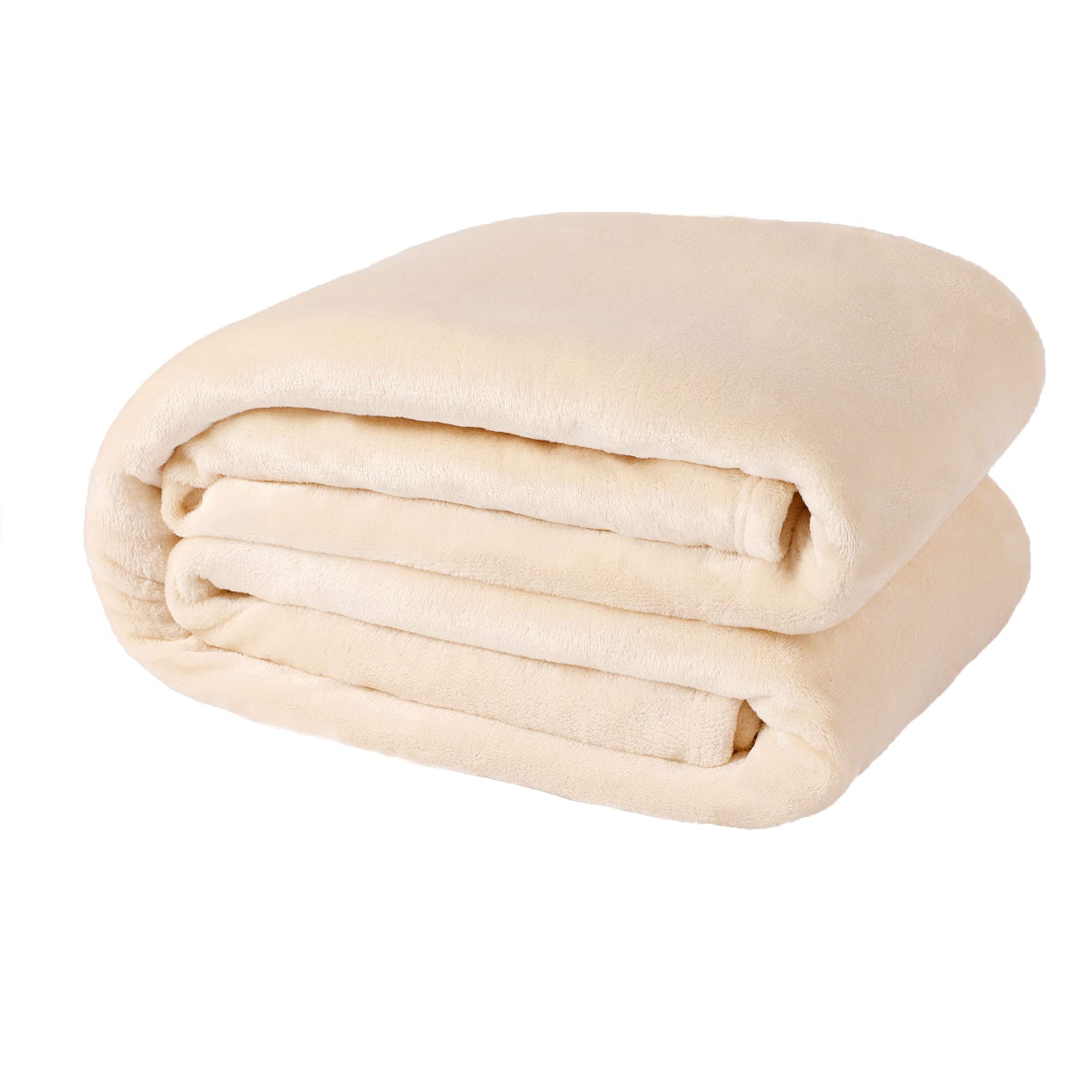 Nanpiper Fleece Blankets, Super Soft Flannel Queen Size Blanket For Bed, Luxury Cozy Microfiber Plush Fuzzy Blanket,Beige