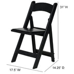 Commercial Seating Products Resin Black Folding Chairs, 1-Pack