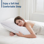 Bed Pillows For Sleeping 2 Pack, Standard Size Pillows Set Of 2,Down Alternative Filling, Pillow For Back, Stomach Or Side Sleep
