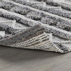 Kosas Home Tonopah 24 X 30 Geometric Polyester Fabric Area Rug In Ivory/Gray