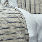 Rizzy Home | BT4052 | King Sham | 20"x36" Blue/Neutral/Brown Woven In Stripes
