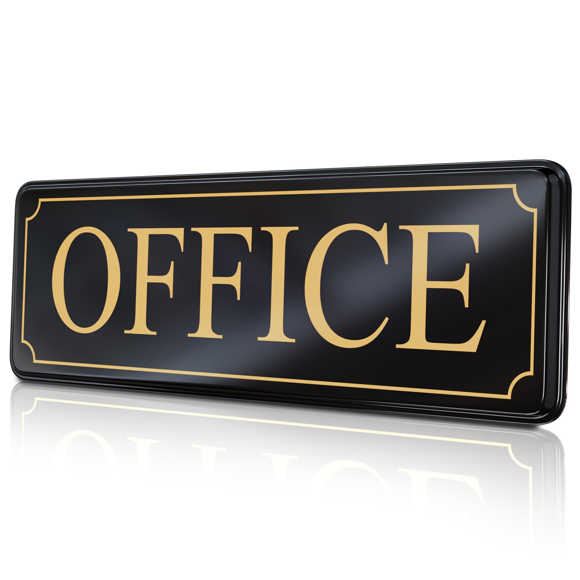 Office Sign For Door Or Wall - Main Office Signs - Quick Easy Installation - Self-Adhesive For Doors Or Walls - 9 X 3 In - In Of
