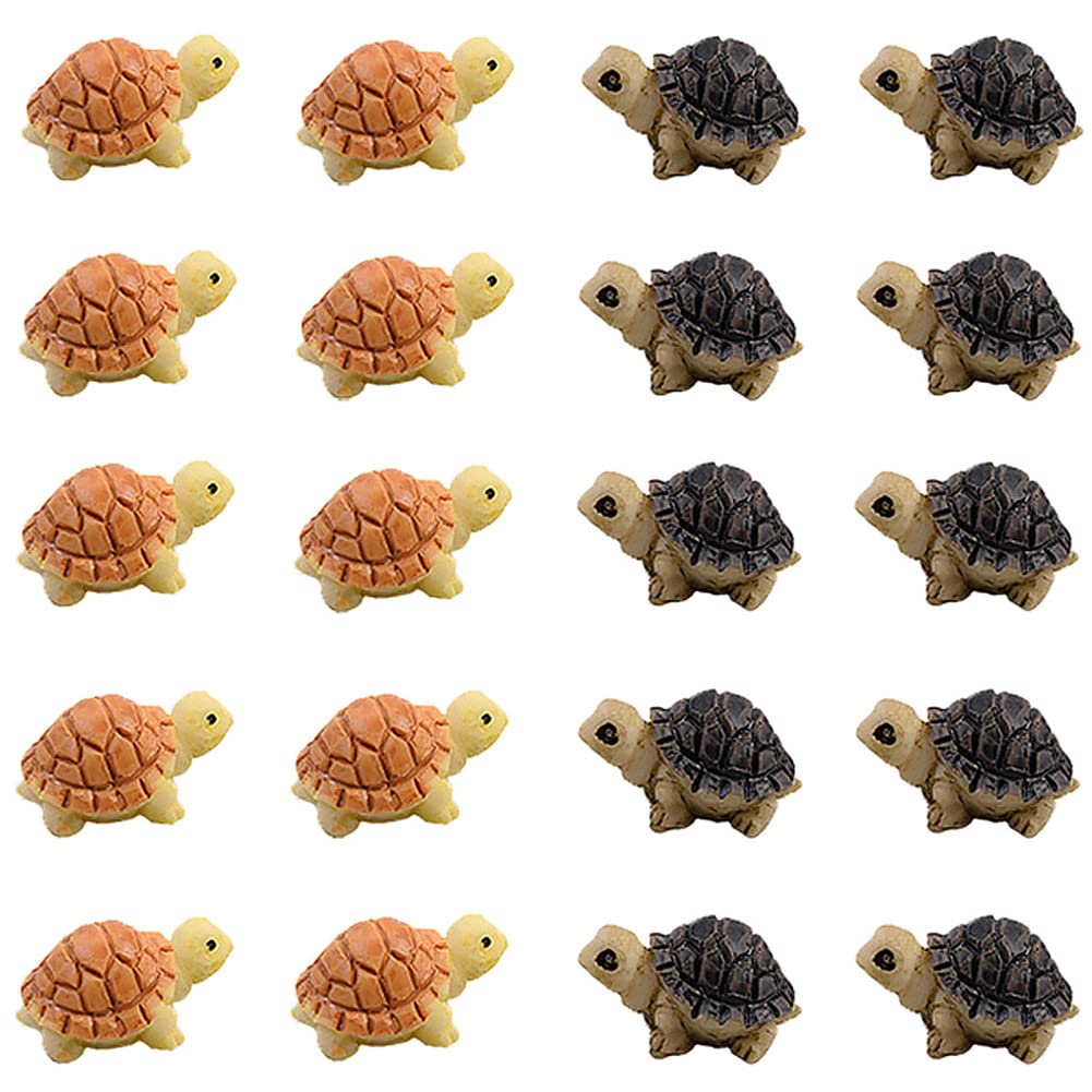 Maomia 30 Pcs Miniature Turtle Resin Figurine Plant Pot Fish Tank Decorations Fairy Garden Mini Tortoise Micro Landscape Decor O