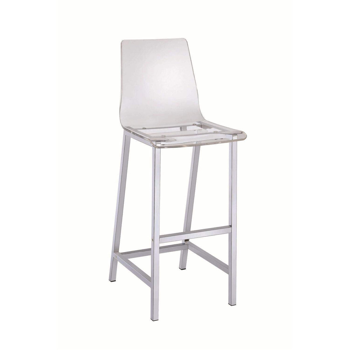Bar Stools Chrome And Clear Acrylic (Set Of 2)