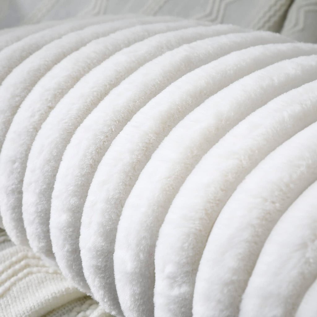 Panod Faux Fur Decorative Lumbar Throw Pillow Covers 12 X 24,Long Boho Lumbar Pillow Covers Pillow Case Cushion Case For Bed Sof