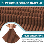 Turquoize 3 Piece T Cushion Loveseat Slipcovers Sofa Cover For 2 Cushion Couch Cover Washable Sofa Slip Cover Furniture Covers With 2 Individual T Cushion Seat Covers (2 Cushion Loveseat,Caramel)