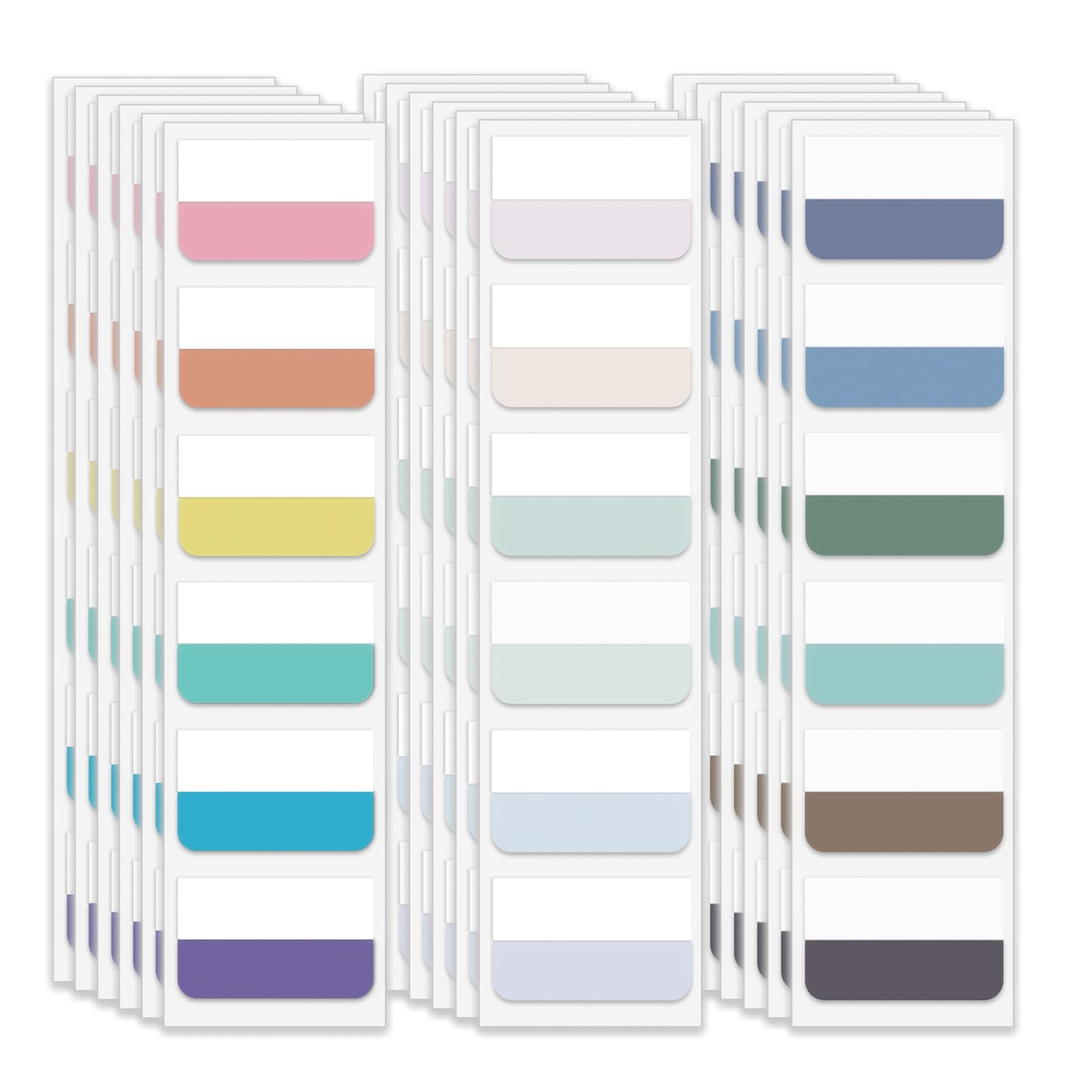 Lumintutu 18 Colors 360Pcs Sticky Index Tabs, Large Book Annotation Tabs Repositionable Page Markers Labels For Notebooks, Bible