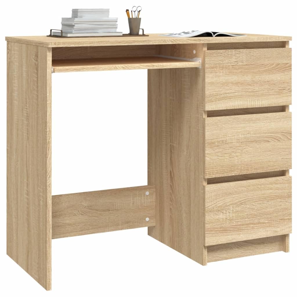 vidaXL Desk with Storage Cabinet - Thumbnail 3
