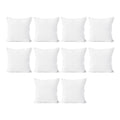 Encasa Homes Throw Pillow Covers Only (No Insert) (18X18) - Sublimation Blank White 10 Pc Pack With Invisible Zipper -Polyester
