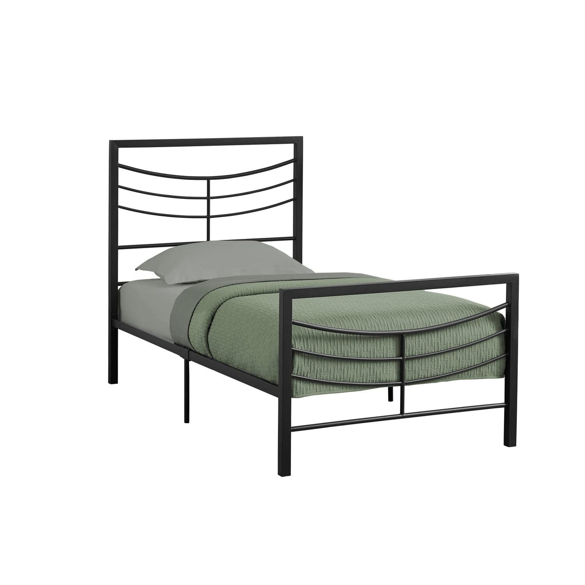 Monarch Specialties I BED - TWIN SIZE/BLACK METAL FRAME ONLY ONLY,