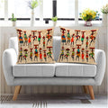 Bmrgifts Soft Fabric Decorative Designer Printed Cushion Cover Decorations For Sofa Living Room 12 X 12 Inch Set Of 2 Multi (Cc3