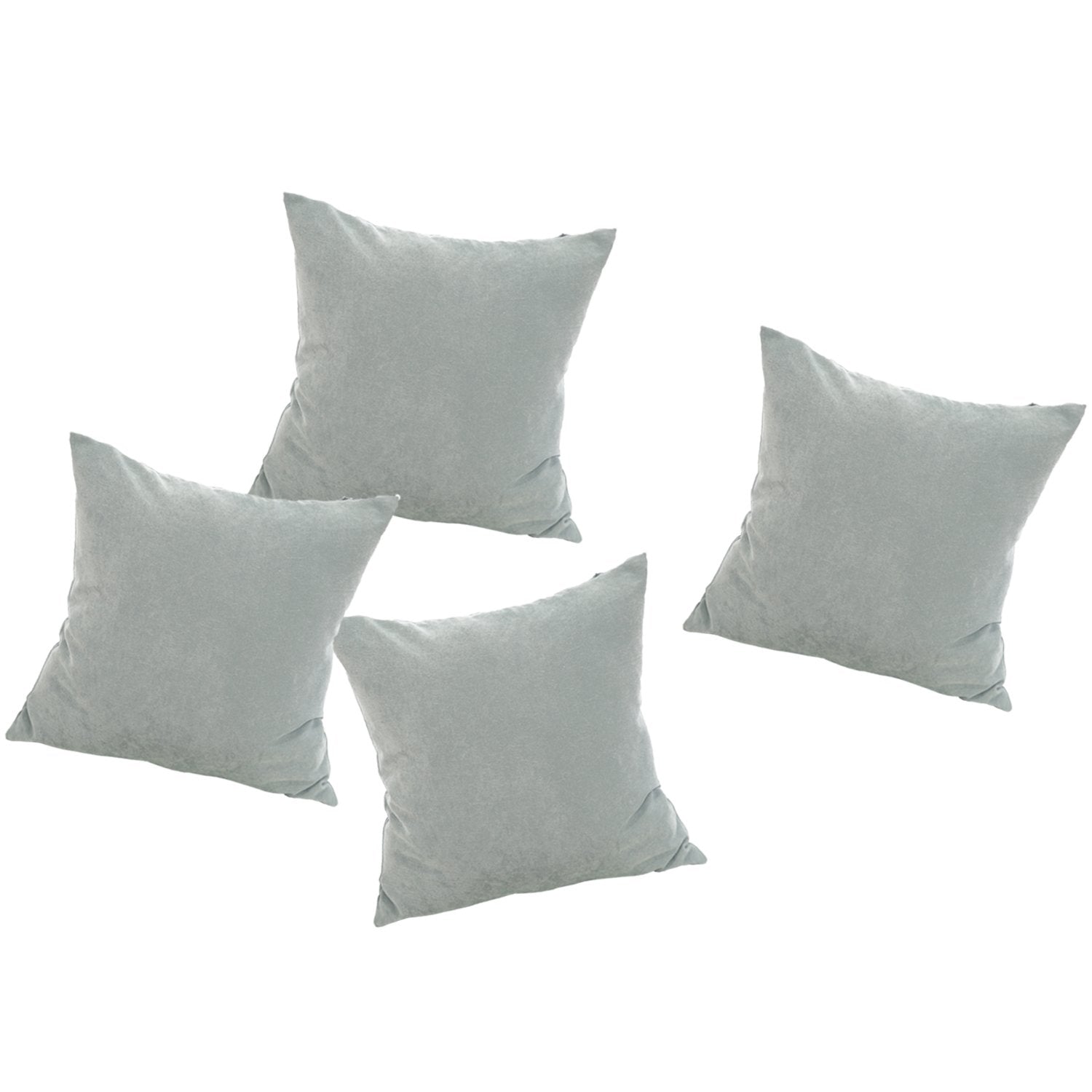 Deconovo Cs24231-4 Cushion Cover, Silver Gray, 18X18