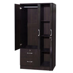 Better Home Products Symphony Wardrobe Armoire Closet with Two Drawers Tobacco