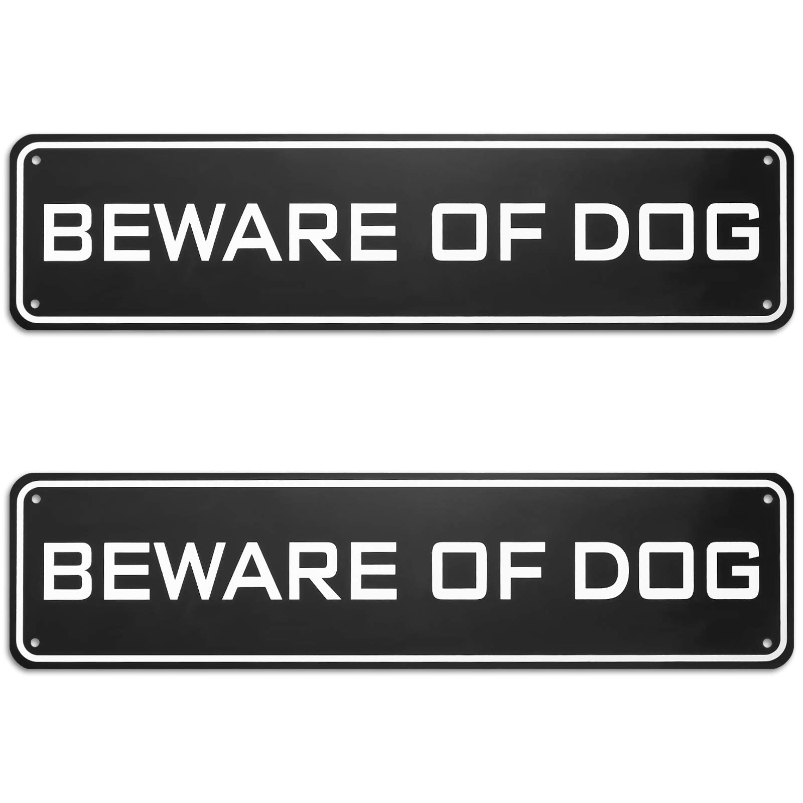 Ripeng Beware Of Dog Sign For Fence Aluminum Rust Free Beware Of Dog Sign Weatherproof Metal Warning Caution Dog Sign For Yard G