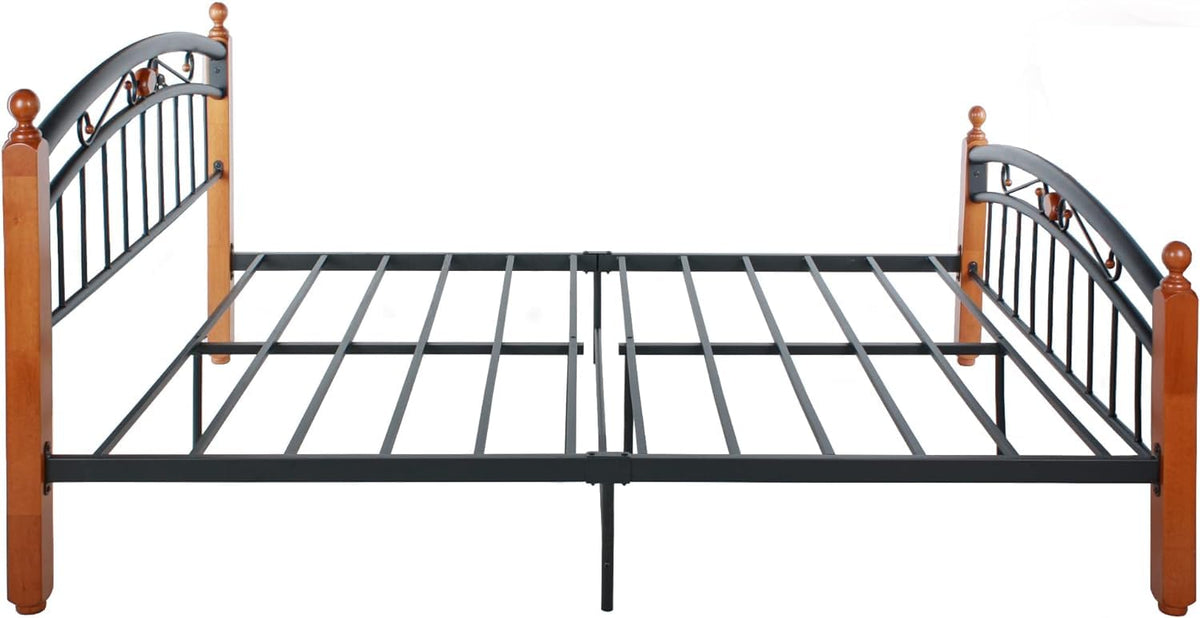 Woodpeckers Furniture And Mattress Lexus Metal & Wood Bed Frame (Full)