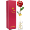 24k Gold Rose Valentines Day Gifts for Her Women,Real Rose Dipped 24K Gold,Best Gifts for Valentines Day Christmas Birthday Anni